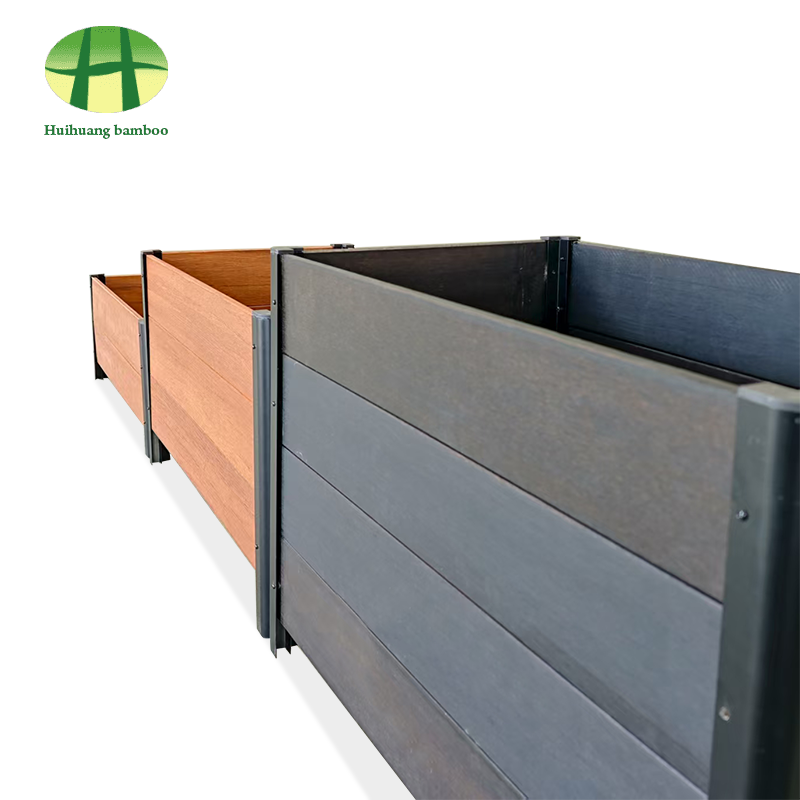 جعبه کاشت چوب کامپوزیت کاشت بامبو مقاوم در برابر آب و هوا در فضای باز