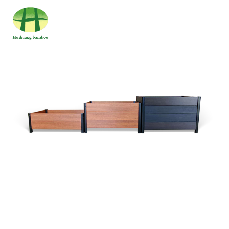 جعبه کاشت چوب کامپوزیت کاشت بامبو مقاوم در برابر آب و هوا در فضای باز