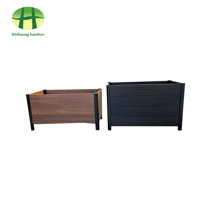 جعبه کاشت چوب کامپوزیت کاشت بامبو مقاوم در برابر آب و هوا در فضای باز